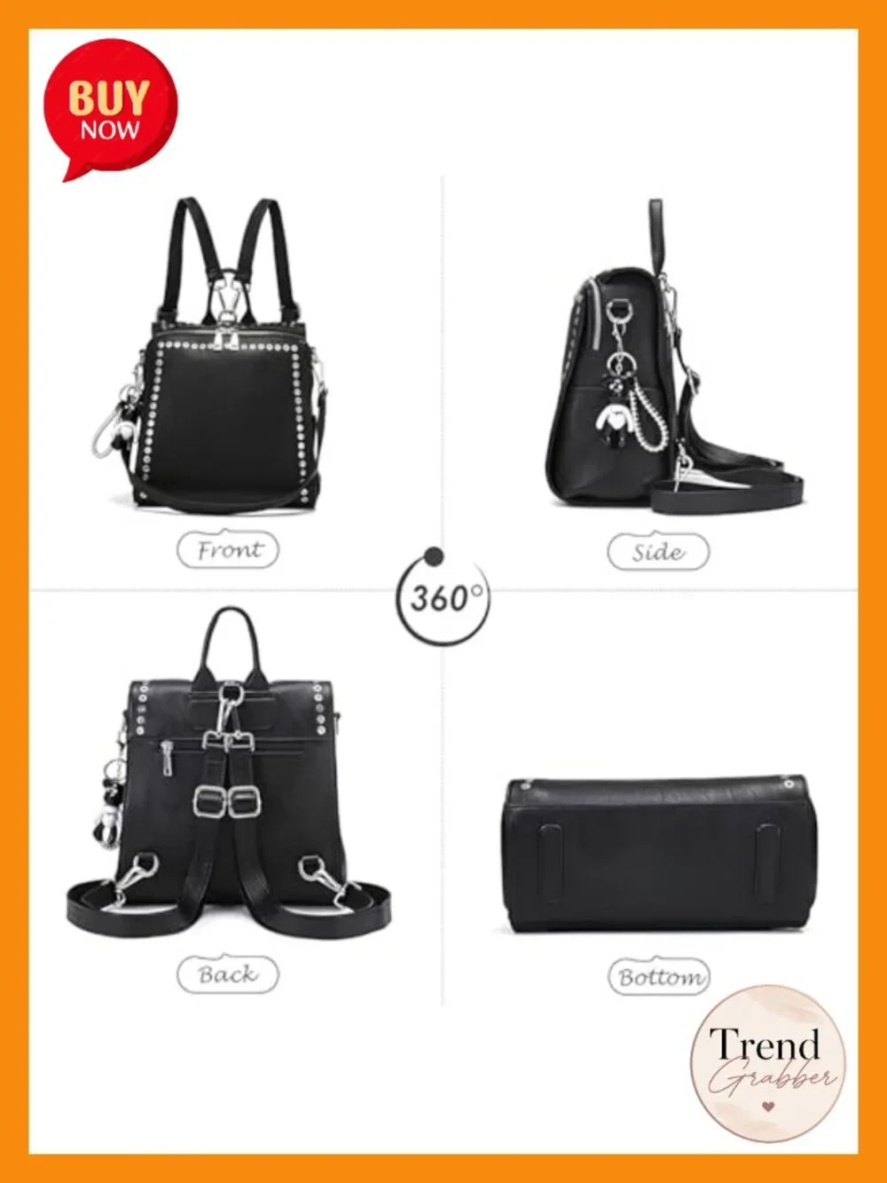 Convertible Backpack Purse Women Fashion Tote Shoulder Bag Travel College